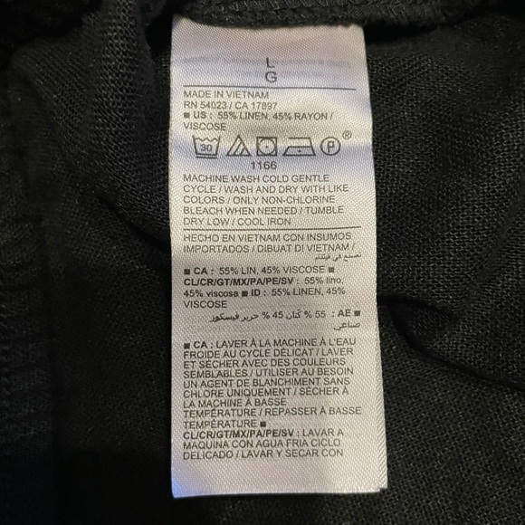 Old Navy NWT High-Waisted Linen-Blend Pull-On Shorts BLK SZ L - Picture 6 of 9